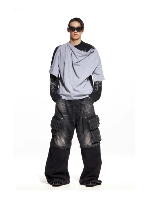 Printed Two-Piece Long-Sleeve T-Shirt