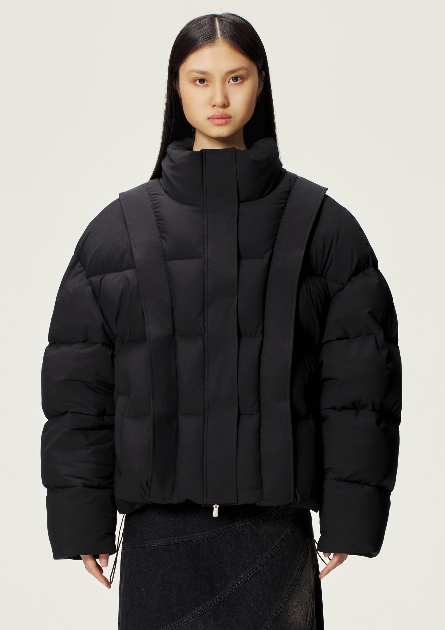 Black Detachable Down Jacket