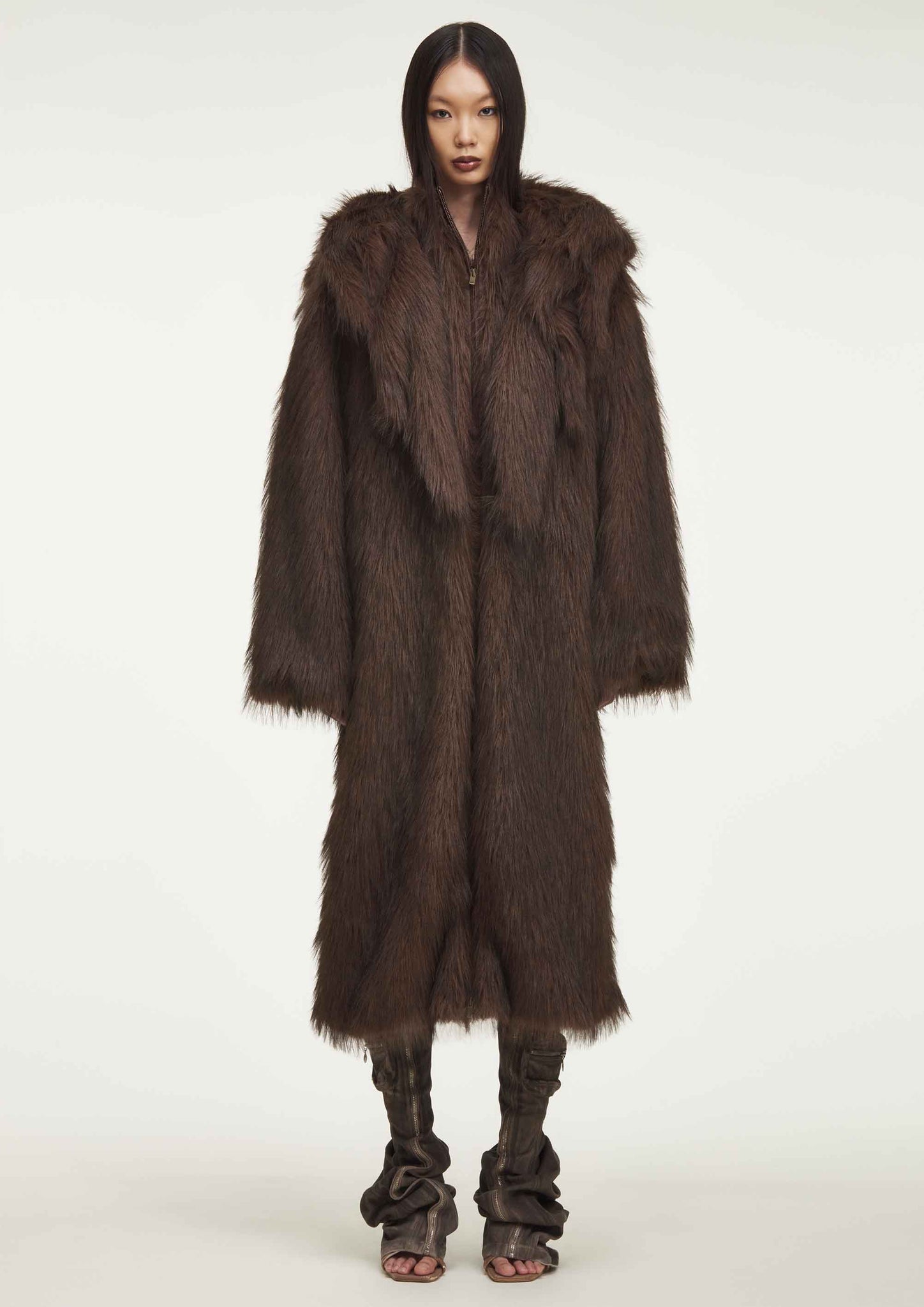 BROWN HAIR FUR  COAT