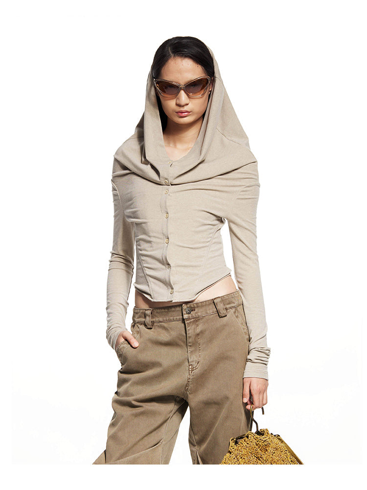 Pile Pleat Long Sleeve Corset