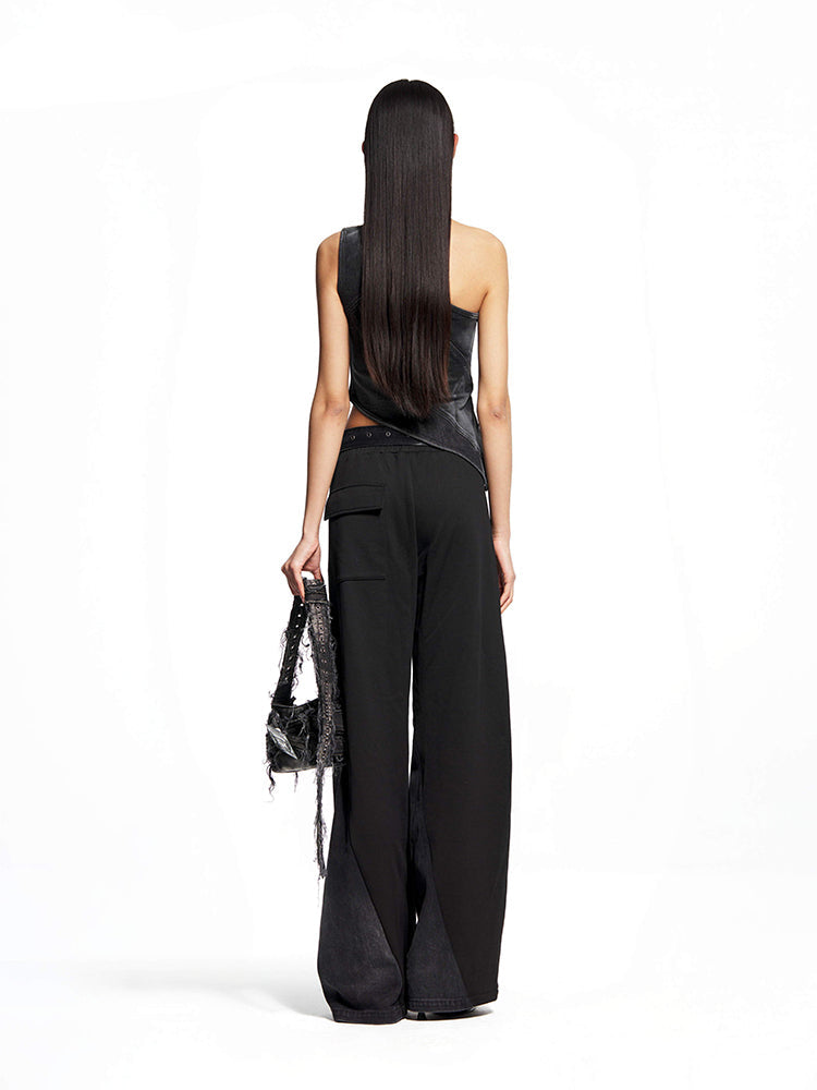 Asymmetric Denim Vest