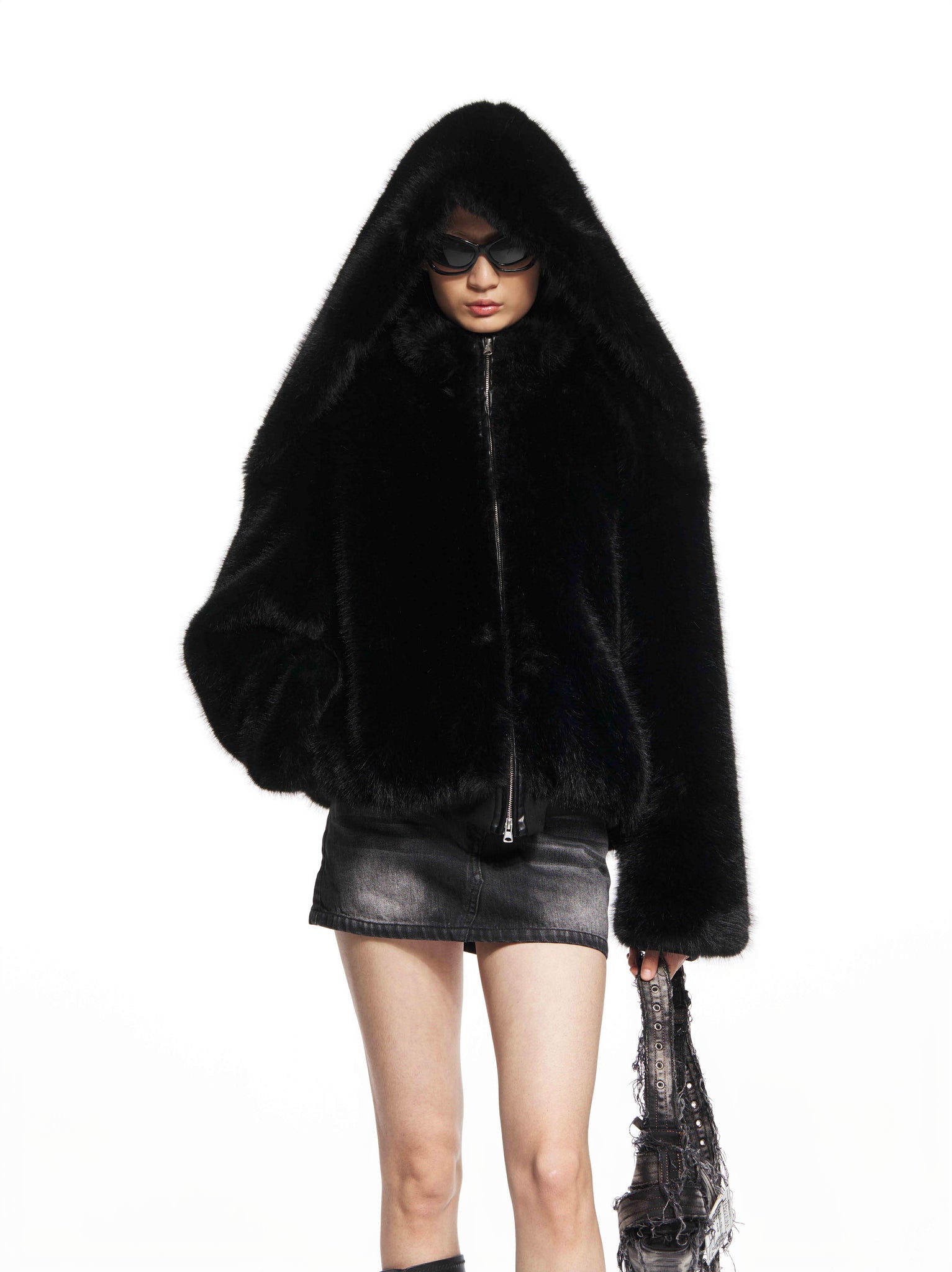 Hooded Fur Coat