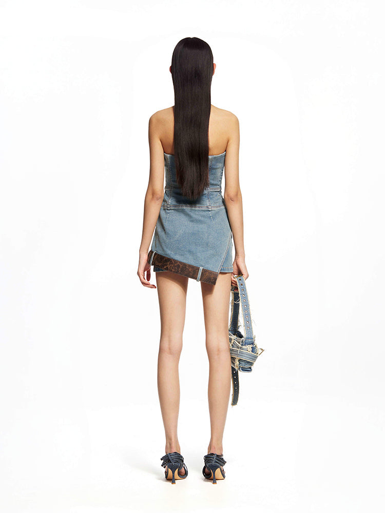 Dislocated Strapless Dress