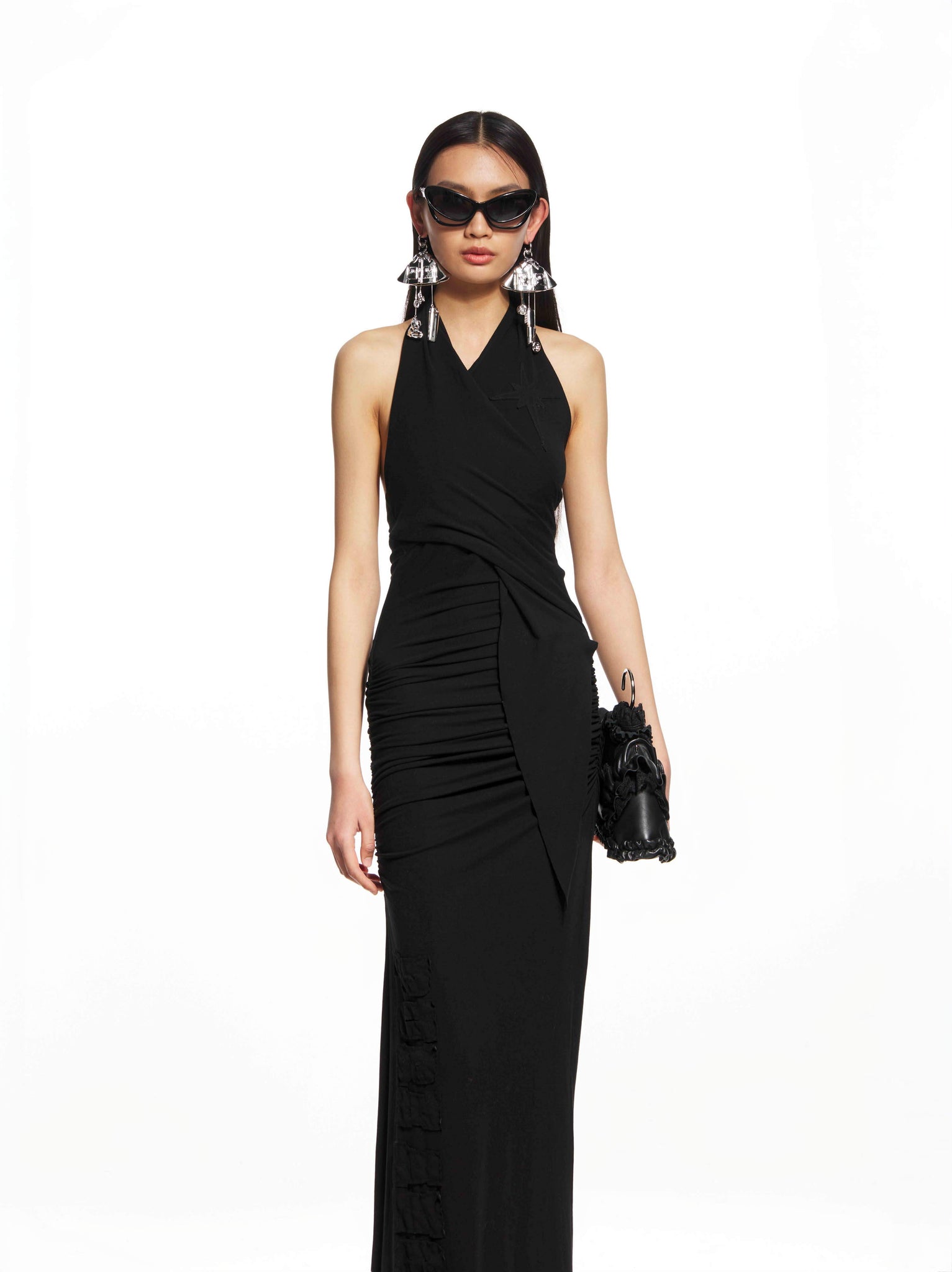 Wrap Halterneck Dress