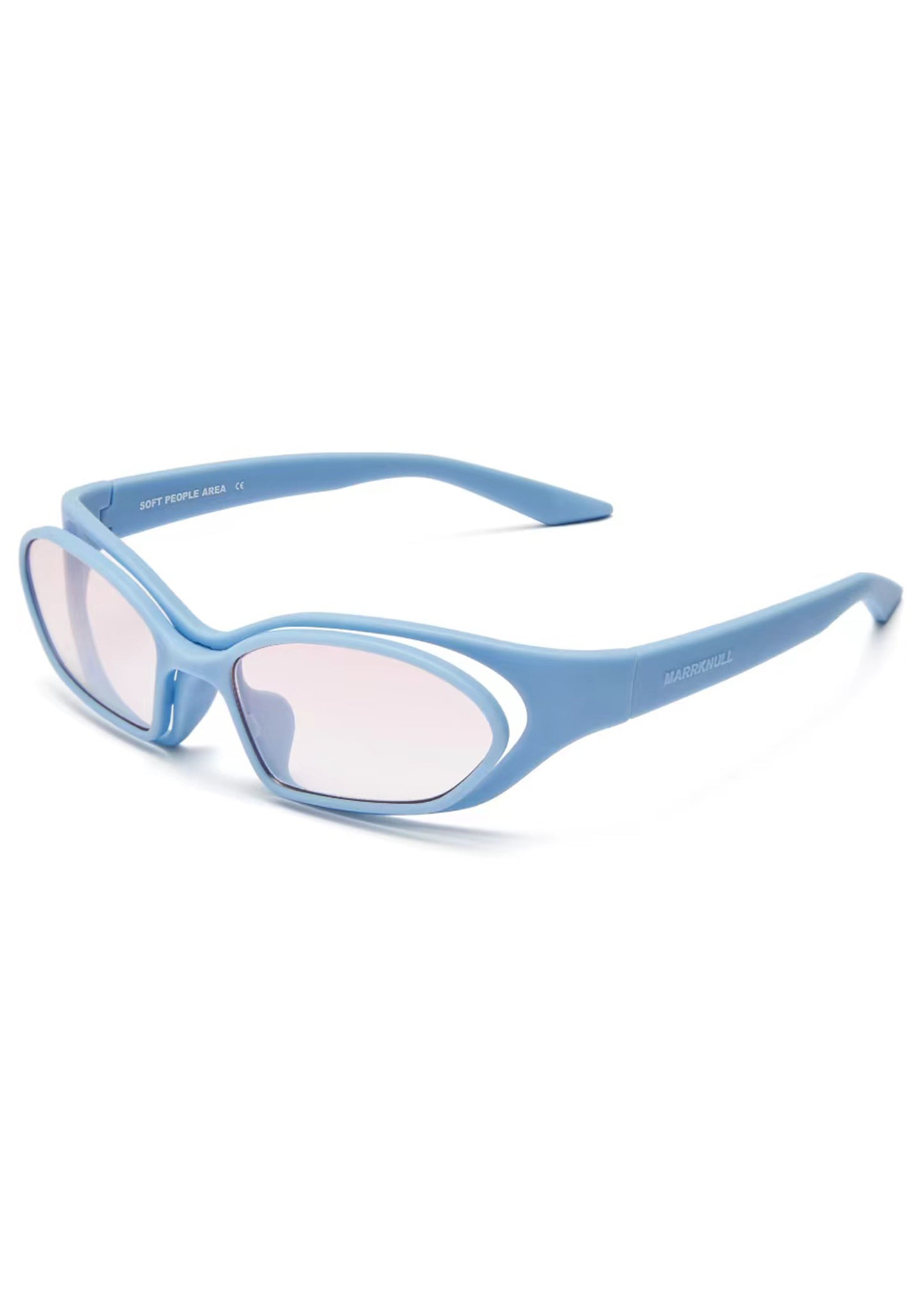 SOFT PEOPLE AREA JOINTLY-DESIGNED DOUBLE RIM SUNGLASSES BLUE