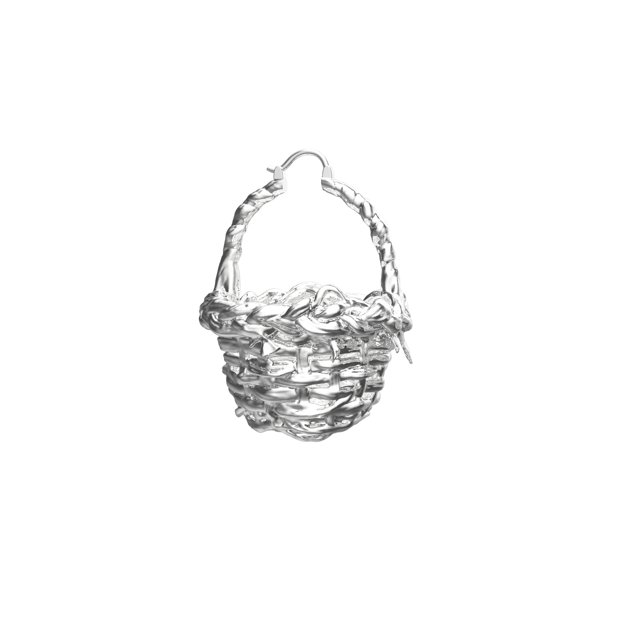 YVMINxMARRKNULL Silver Woven basket Earrings/single