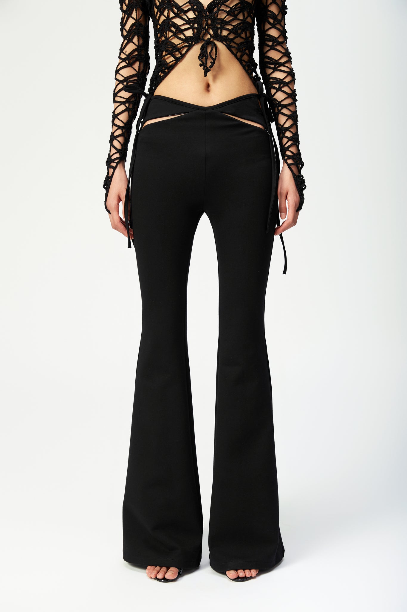 Black Elasticated Stretch Pants